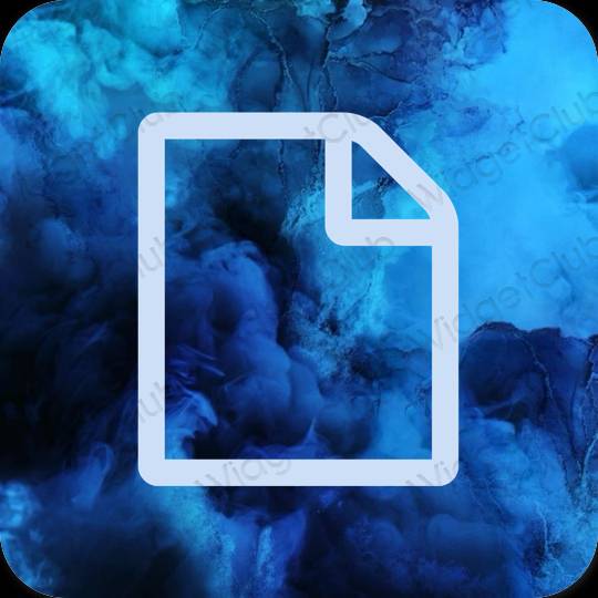 Æstetisk pastel blå Files app ikoner