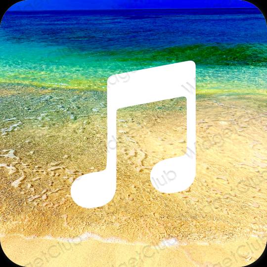 Esthetische Music app-pictogrammen