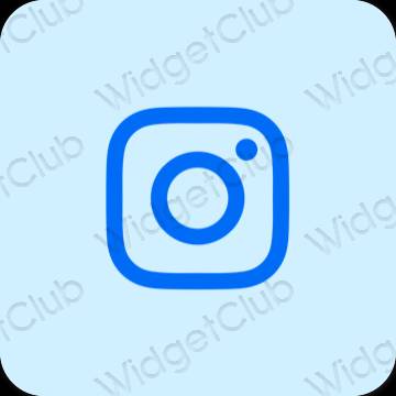 Stijlvol pastelblauw Instagram app-pictogrammen