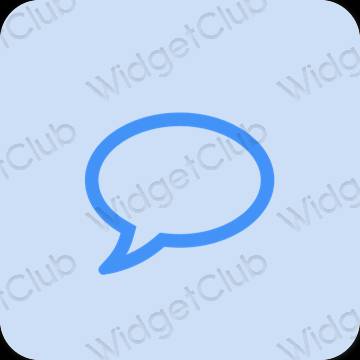 Stijlvol pastelblauw Messages app-pictogrammen