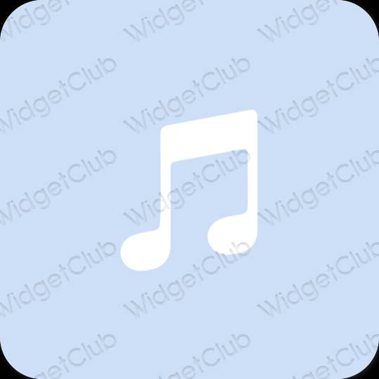 Estetico blu pastello Apple Music icone dell'app