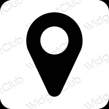 Esthetische Google Map app-pictogrammen