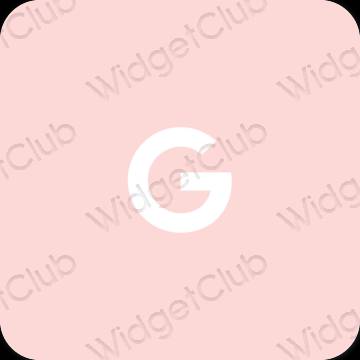 Esztétika pasztell rózsaszín Google alkalmazás ikonok