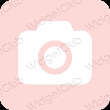 미적인 파스텔 핑크 Camera 앱 아이콘