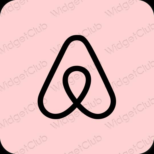 미적인 분홍 Airbnb 앱 아이콘