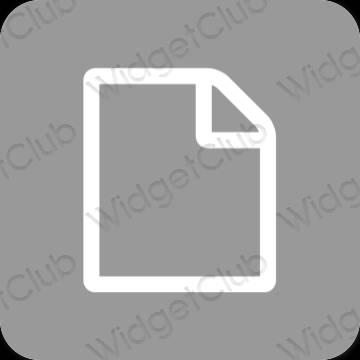 Estetisk grå Books app ikoner