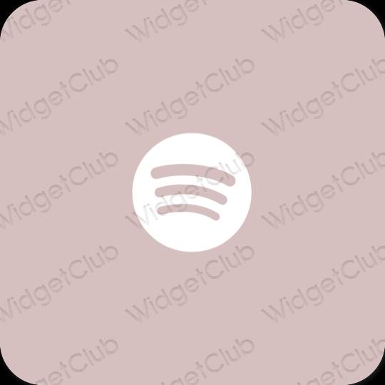 Estetico rosa pastello Spotify icone dell'app