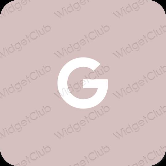 Estetico rosa pastello Google icone dell'app