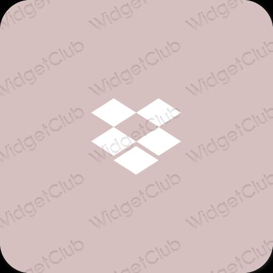 Ästhetisch Pastellrosa Dropbox App-Symbole