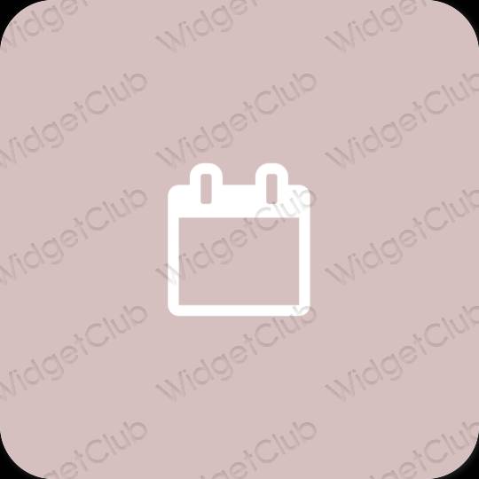 Æstetisk lyserød Calendar app ikoner
