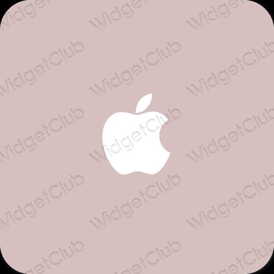 Aesthetic pastel pink Apple Store app icons