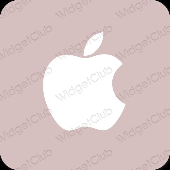 Estetický pastelově růžová Apple Store ikony aplikací