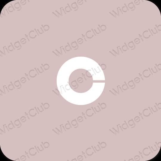 Estetico rosa Coinbase icone dell'app