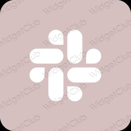 Esztétika rózsaszín Slack alkalmazás ikonok