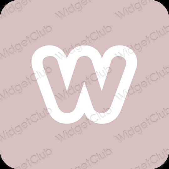 Estetický pastelově růžová Weebly ikony aplikací
