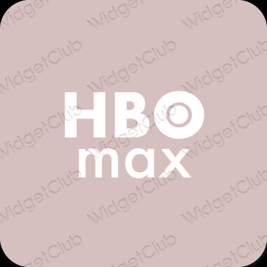 เกี่ยวกับความงาม สีชมพูพาสเทล HBO MAX ไอคอนแอพ