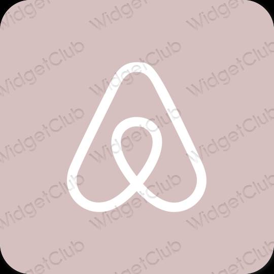 Estético rosa pastel Airbnb ícones de aplicativos