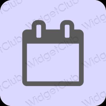 Estético púrpura Calendar iconos de aplicaciones