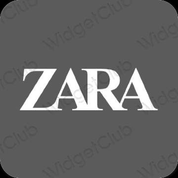 Estetik kelabu ZARA ikon aplikasi