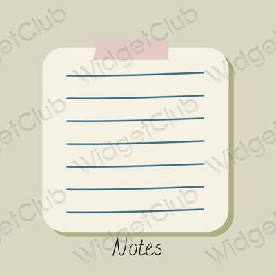 Esthetische Notes app-pictogrammen