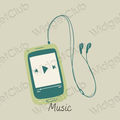 Ästhetische Music App-Symbole