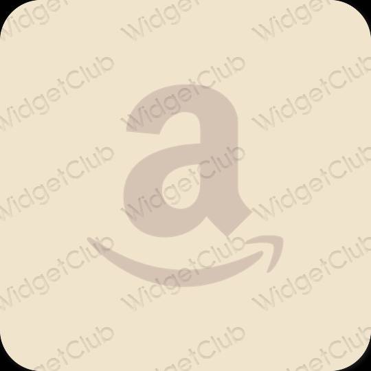 Estetico beige Amazon icone dell'app