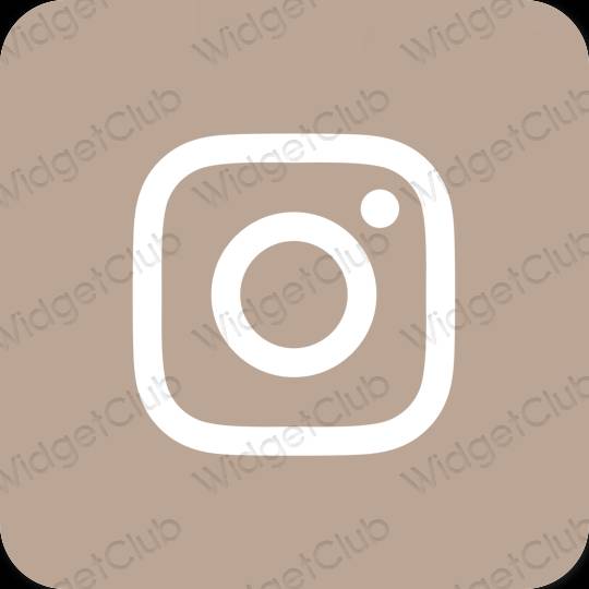 Estético bege Instagram ícones de aplicativos