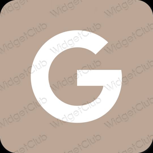 Estetické béžová Google ikony aplikácií