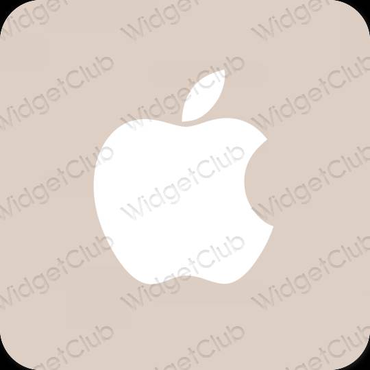 Естетичен бежово Apple Store икони на приложения