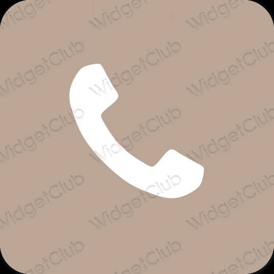Estetické béžová Phone ikony aplikácií