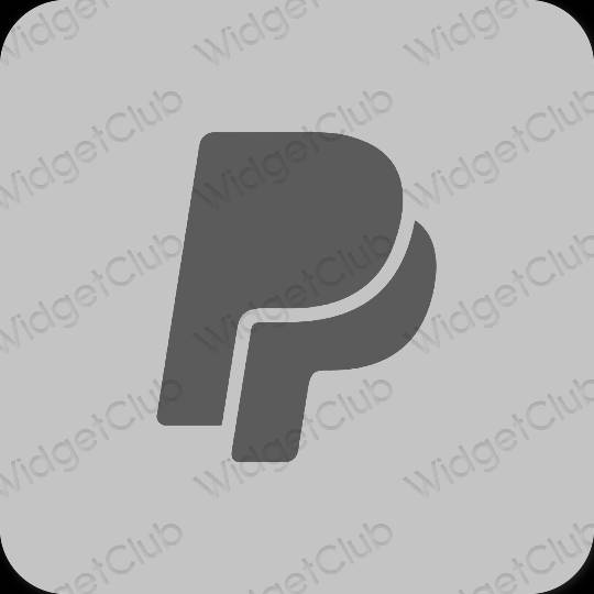 Aesthetic gray Paypal app icons