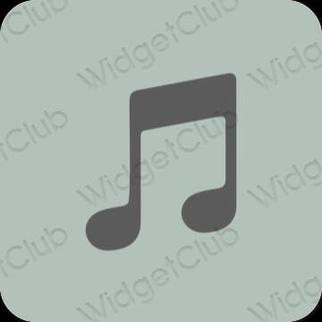 Estetisk grön Music app ikoner