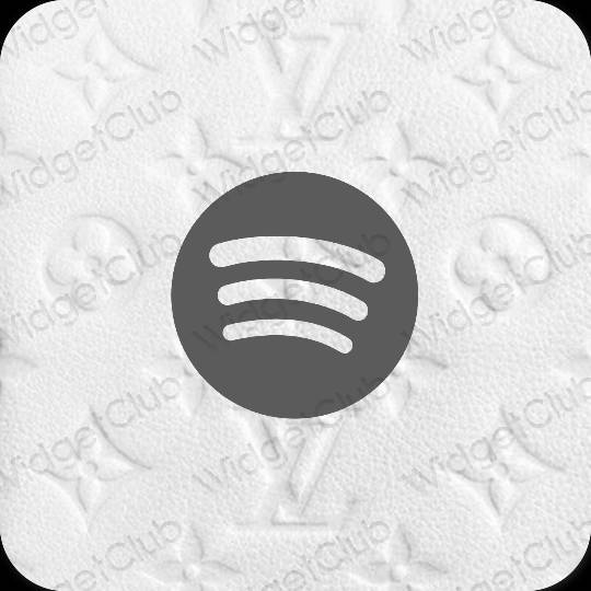 Aesthetic gray Spotify app icons