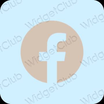 Stijlvol paars Facebook app-pictogrammen