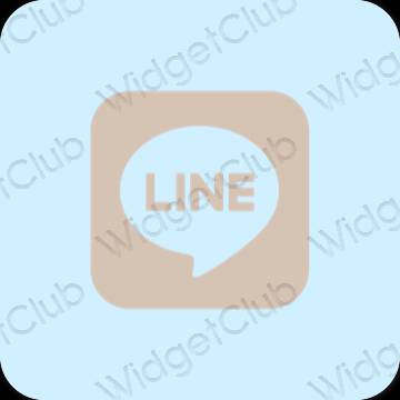 Естетски љубичаста LINE иконе апликација