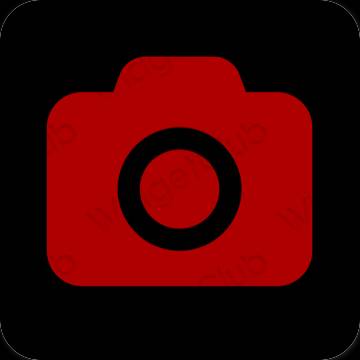 Αισθητικός το κόκκινο Camera εικονίδια εφαρμογών