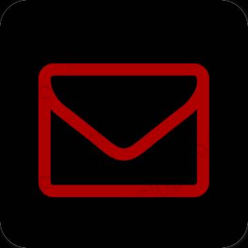 אֶסתֵטִי שָׁחוֹר Mail סמלי אפליקציה