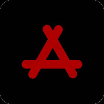 Estetické čierna AppStore ikony aplikácií