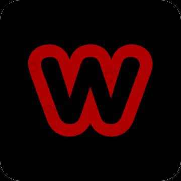 Ästhetisch Schwarz Weebly App-Symbole