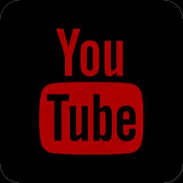 אֶסתֵטִי שָׁחוֹר Youtube סמלי אפליקציה