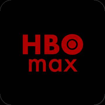 Aesthetic black HBO MAX app icons