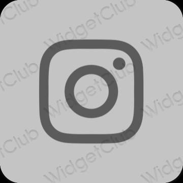 אֶסתֵטִי אפור Instagram סמלי אפליקציה