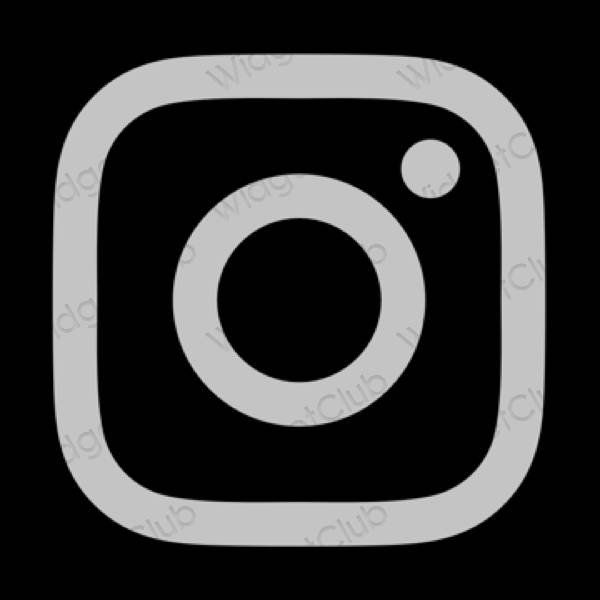 Thẩm mỹ xám Instagram biểu tượng ứng dụng