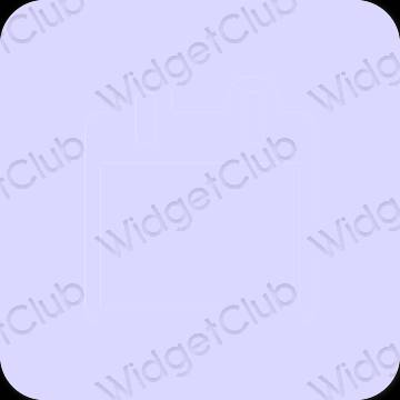Estetis ungu Calendar ikon aplikasi