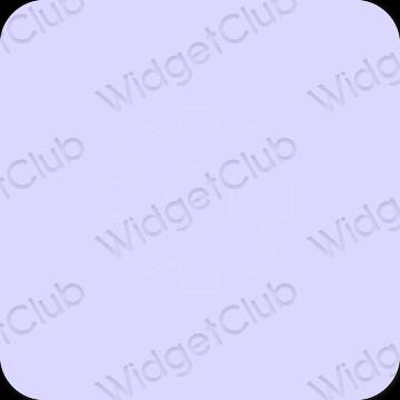 Естетичен лилаво Settings икони на приложения