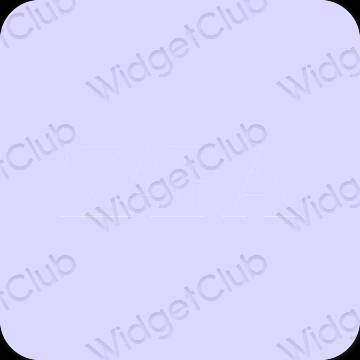 Estetsko vijolična ZARA ikone aplikacij