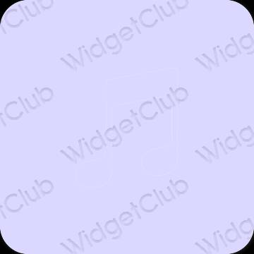 Estetic Violet Apple Music pictogramele aplicației
