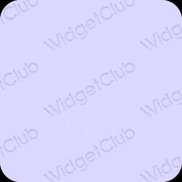 Aesthetic purple Slack app icons