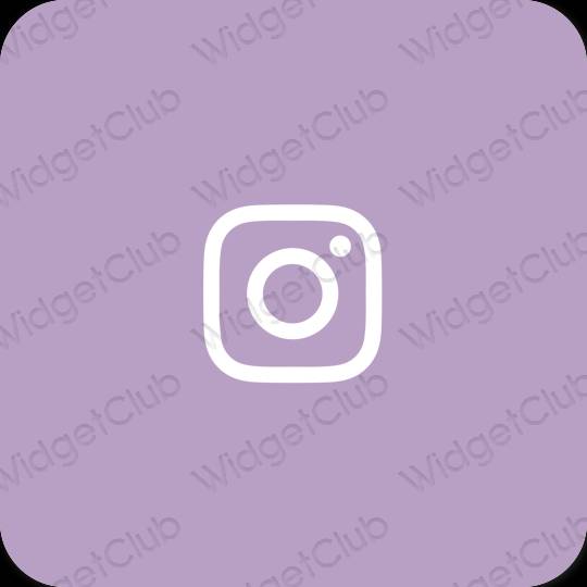 Aesthetic purple Instagram app icons