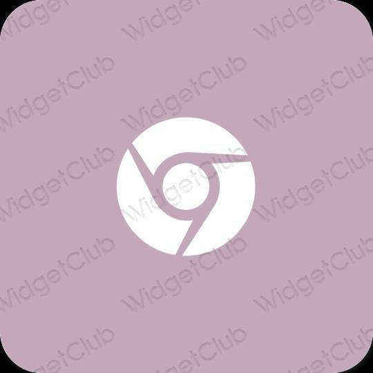 Ästhetisch Violett Chrome App-Symbole